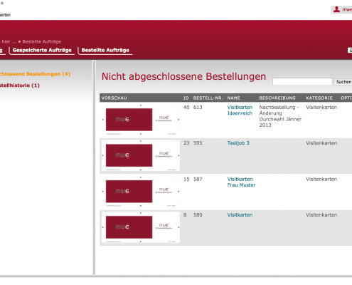 Web 2 Print Vorlagenübersicht