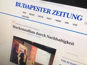 Budapester Zeitung 18. April 2014 Markenaufbau durch Nachhaltigkeit