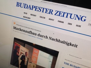 Budapester Zeitung 18. April 2014 Markenaufbau durch Nachhaltigkei