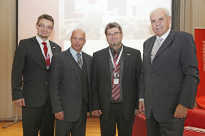 Initiatioren mit zwei Gastvortragenden beim Österreichischen Markendialog 2012