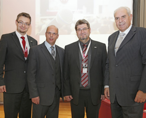 Initiatioren mit zwei Gastvortragenden beim Österreichischen Markendialog 2012