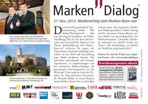 Bericht News zum zweiten MarkenDialog 2013