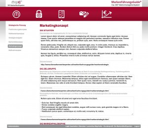 Screenshot Marketingkonzept