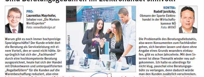 NÖN Landeszeitung Pro & Kontra Sind Beratungsgebühren im Elektrohandel sinnvoll