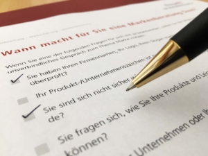 Checkliste zur Erhebung des Bedarfs für eine Markenberatung