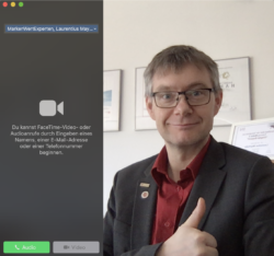 MWE via Apple Facetime-Videoanruf 