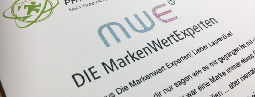 Kopf des schriftlichen Kundenzeugnisses mit Logo Kurt Lapiere und DIE MarkenWertExperten