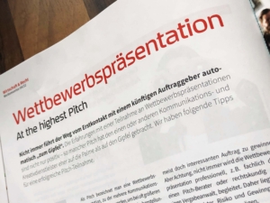 Überschrift Wettbewerbspräsentation Werbemonitorbericht