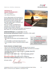 Marketingwerkstatt Handout